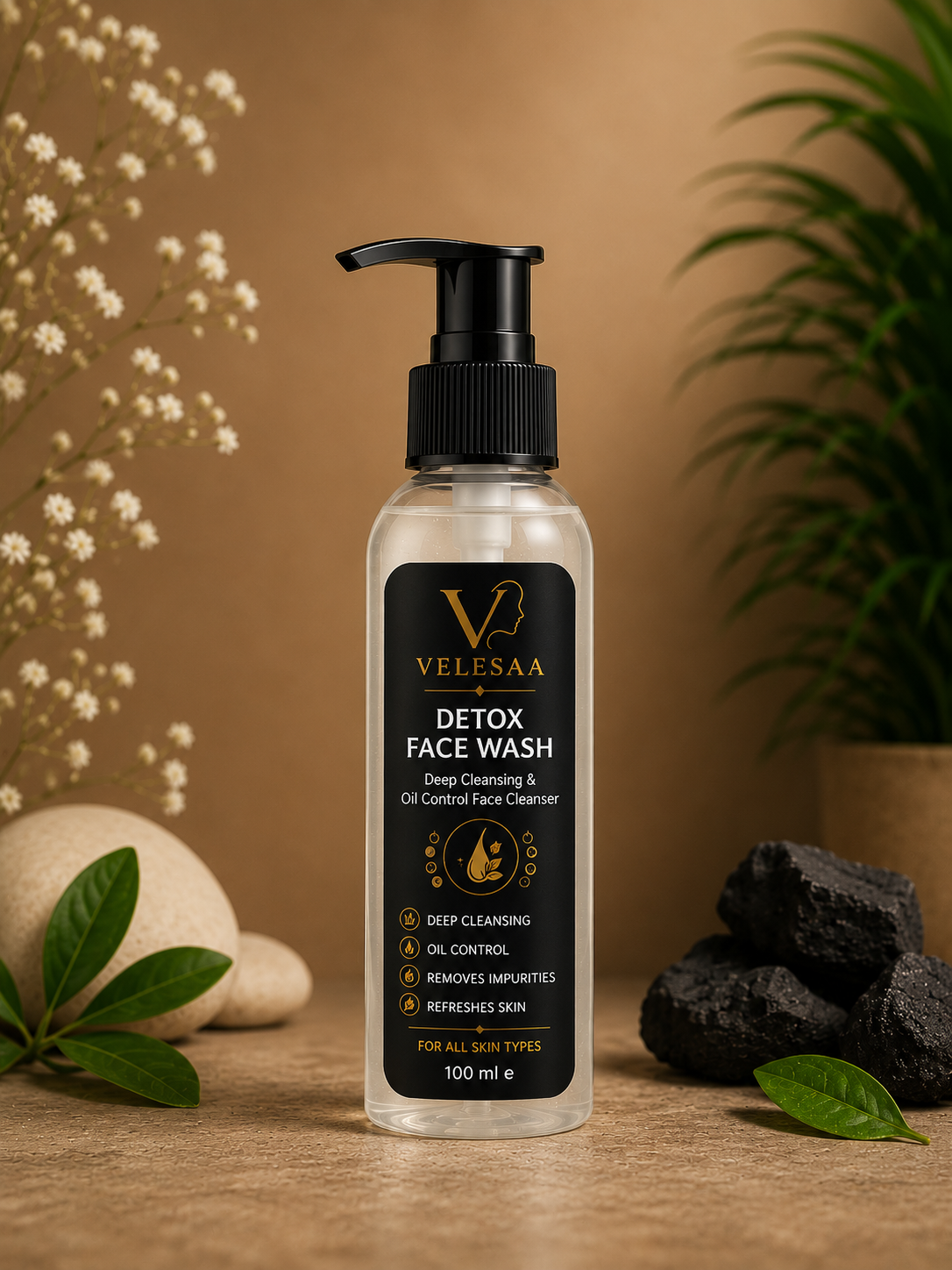 Velesaa Detox Face Wash | Deep Cleansing & Oil Control Face Cleanser