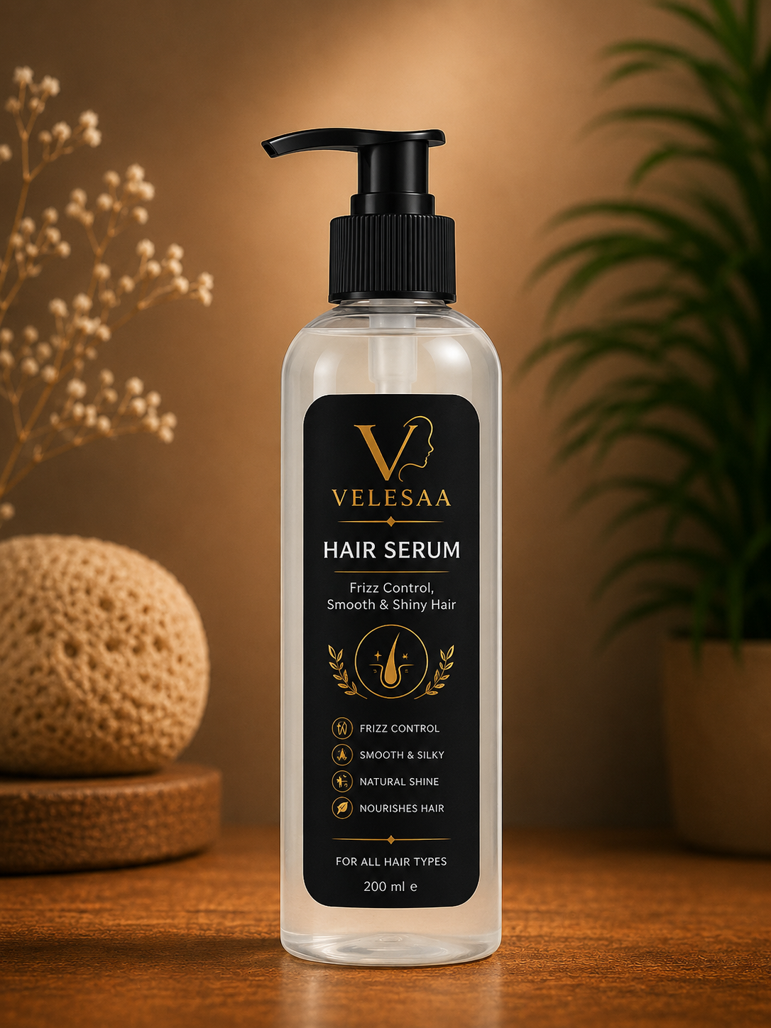 Velesaa Hair Serum | Frizz Control, Smooth & Shiny Hair