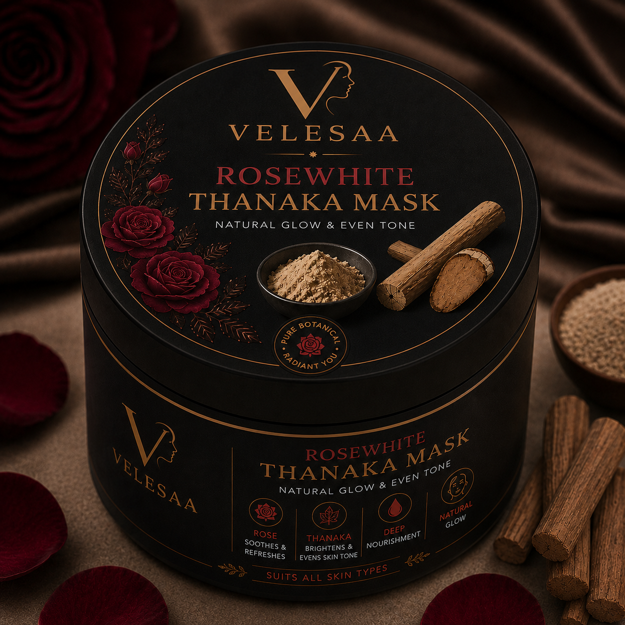 Velesaa Thanaka Face Mask | Brightening & Oil Control Mask